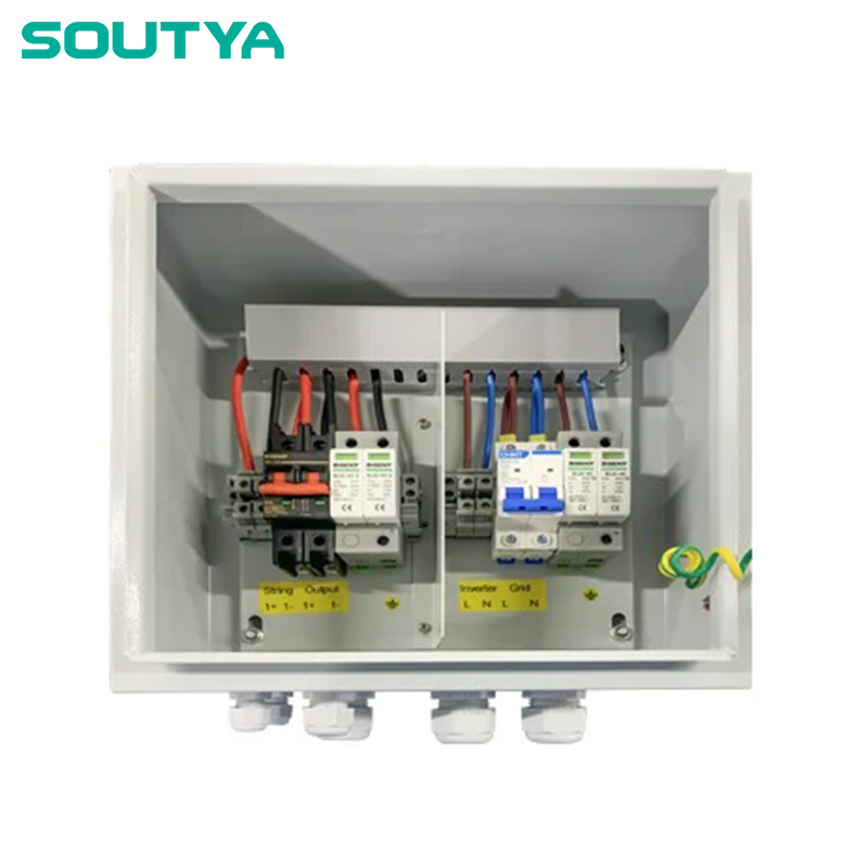 DC+AC Combiner Box 600V 1000V 1 dalam 1 kotak rumah keluar